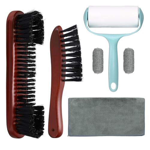 PATIKIL Pool Table Cleaning Brush, Billiard Felt Cleaner Accessory Wooden Pool Brush, Cleaning Cloth, Sticky Lint Roller - color: Wine Red