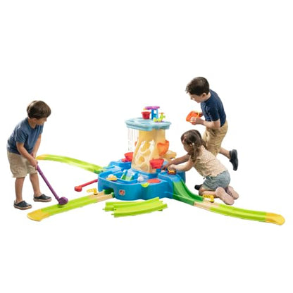 Step2 Putt & Splash Adventure Center, Kids Water Tower, Mini Golf Playset, 33 Accessories, Clubs, Golf Balls, Ages 1.5+ Years