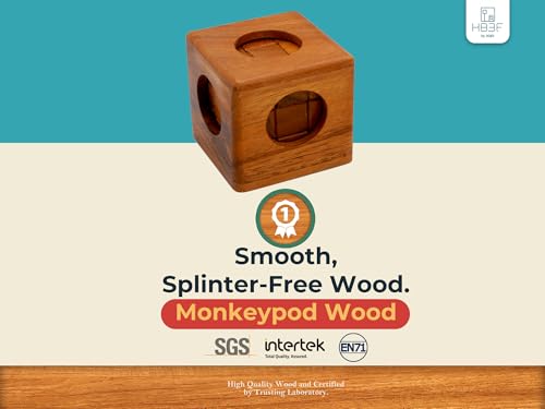 BSIRI Soma Puzzle Cube Wooden Toy Brain Teaser Desk Board Games Adults Master Block Christmas Mind Magic Benders Wood Hand Cube Family Teens Classic