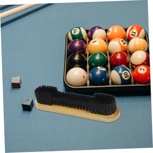 POPETPOP 3pcs Billiard Table Brush Set Pool Table Cleaning Brushes for Felt and Rail Maintenance Soft Bristles for Billiards Supplies