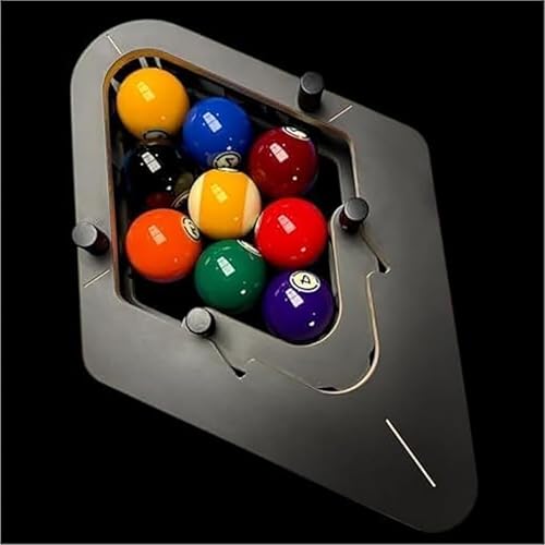 Heavy Duty Solid Wood Triangle & Diamond Racks, Gap-Free Precision for 8-Ball & 9-Ball Perfect Breaks, Essential Billiards Accessories. - color: 9-ball