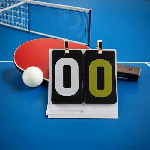 Toyvian Mini Flip Scoreboard Score Keeper Flipper Acrylic White Portable Tabletop Score Counter for Soccer Basketball Volleyball Baseball Card Games