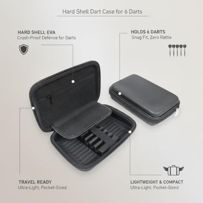 Hard Shell Dart Case for 6 Darts, EVA Construction, Compact Travel Storage Wallet for League Matches and Home Organization (1 PC)