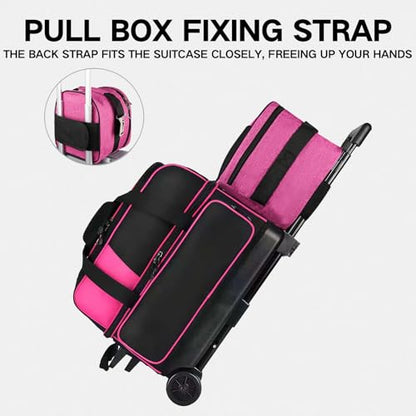 Compact Single Bowling Ball Tote Bag for Spare Ball, Lightweight One-Ball Bowling Bag with Built-In Ball Holder, Easy Carry Handle, Durable for Practice & League Play - color: Purple