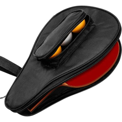 MAGICLULU Table Tennis Paddle Bag Protective Organizing Case with Ball Compartment Black Storage for Ping Pong Racket Players