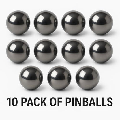 BC Precision 10 Pack 1-1/16" Inch Pinball Machine Balls, Mirror Finish, Chrome Steel Pinball Replacement Balls, Tournament Grade G25