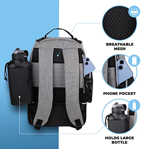 Flight level Disc Golf Backpack with Insulated Cooler | Frisbee Disc Golf Bag | Large Capacity up to 20 Discs