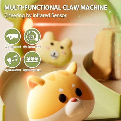 Claw Machine for Kids, Dinosaur Toy Claw Machine Large, Mini Arcade Machine with Prizes Toys Refill Inside, Kids Vending Game Machine, Party Prize Candy Dispenser, Easter Gift for Girls Boys - style: Dinosaurs