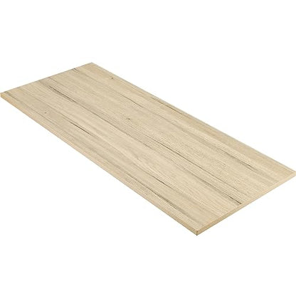 Kaboon Universal Tabletop 59.1"x23.62", Solid One-Piece Melamine Table Top, Double Desk L-Desk DIY, Home and Office Countertop, Oak/Grey Tone - color: Oak, size: 60x24