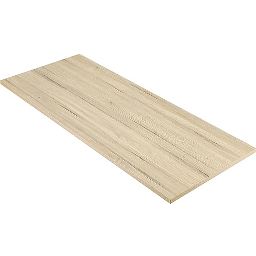 Kaboon Universal Tabletop 59.1"x23.62", Solid One-Piece Melamine Table Top, Double Desk L-Desk DIY, Home and Office Countertop, Oak/Grey Tone - color: Oak, size: 60x24