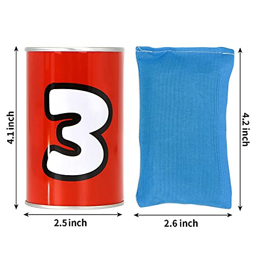 JOYIN 13 Pcs Carnival Party Bean Bag Toss Game, Sturdy Knockdown Can, Birthday Easter Party, Family, Best Outdoor and Indoor Games, Easter Egg Hunt for Classroom Gifts (Number Style) - style: Number