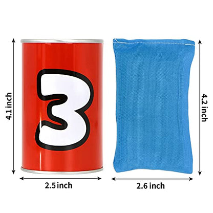 JOYIN 13 Pcs Carnival Party Bean Bag Toss Game, Sturdy Knockdown Can, Birthday Easter Party, Family, Best Outdoor and Indoor Games, Easter Egg Hunt for Classroom Gifts (Number Style) - style: Number