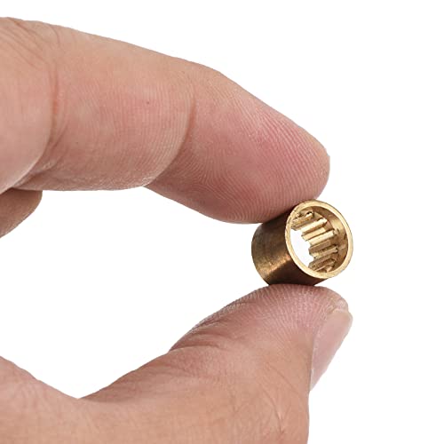 PATIKIL Brass Pool Cue Ferrules, Billiard Cue Tips Replacement Repair Tool for Snooker Cue Stick - size: 9.8mm