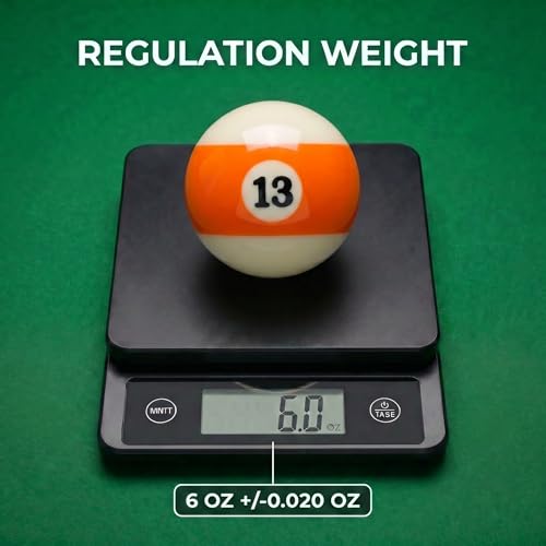 KONLLEN Single Replacement Pool Ball – 2-1/4" Regulation Size & Weight Billiard Ball Made of Phenolic Resin (Choose 1–15 or Cue Ball) - color: #13