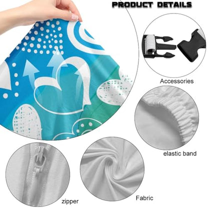 Love Print Gaming Chair Cover with Armrest Covers Scratch Proof Anti-Dust Game Chair Covers Slipcover Universal Fit for Desk/Swivel/Rotating Chairs Protector - color: Multi - Love