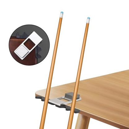 LAKE OF FIRE Pool Stick Holder - Stainless Steel Weighted Base 4-Cue Claw Holder Design, Portable Billiard Cue Organizer for Home Game Rooms - color: Silvery