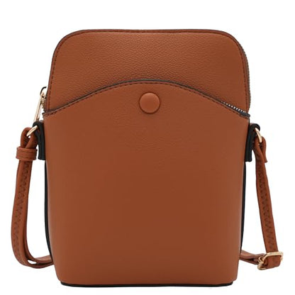 Solene Small Crossbody Bag with Gold Hardware, Mini Shoulder Purse with Adjustable Strap - color: Tan