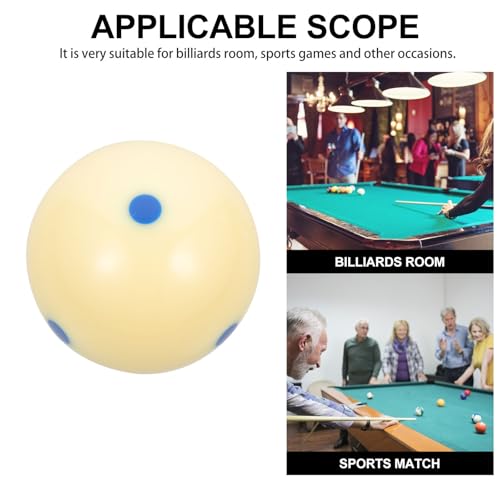 VICASKY Training Cue Ball with Blue Dot Pattern Wear-Resistant Resin Billiard Ball for American Pool for Billiards Training and Aiming Exercises