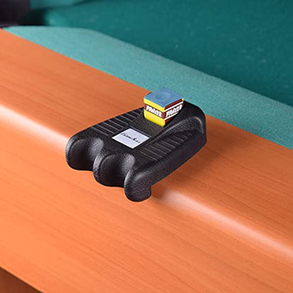 2 Holes Cue Holder, weighted pool cue holder with 4pcs chalks, cue sticks holder