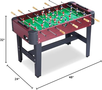 KICK Conquest 48" Foosball Table – Compact Indoor Game Table - color: Brown