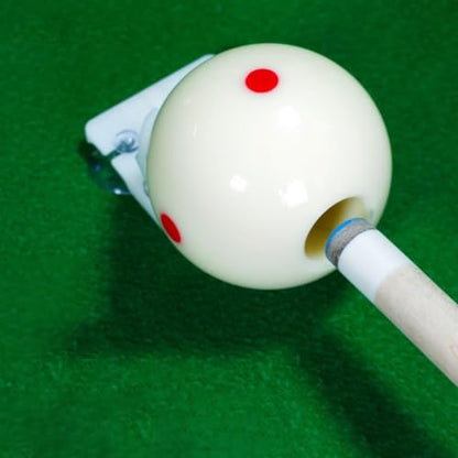 Luxshiny Professional Billiard Cue Ball with Dots Pattern, 16mm Inner Hole Large Pool Ball for Cue Stick Practice, American Pool Training Equipment for Improved Aiming and Stroke Accuracy