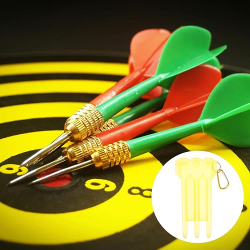 GALPADA Portable Yellow Plastic Darts Organizer Case with Lock Buckle, Hard Shell Wear-resistant Storage Box with Carabiner for Outdoor and Travel Use