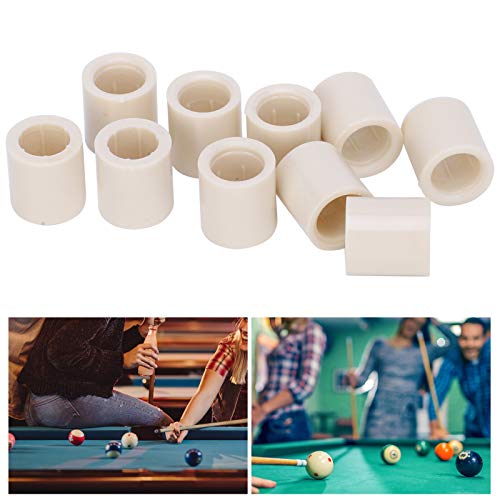 VGEBY 40pcs Billiard Cue Ferrules, White Fiber Pool Cue Stick Ferrules Set Rod Repairing Tool Tubes Billiard Accessories - color: As Picture Shown