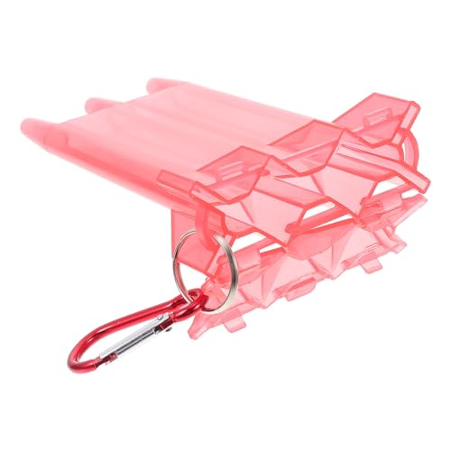 Veemoon Portable Dart Carrying Case, Soft Tip Darts Cases Plastic Transparent Storage Box Holder with Lid and Lock Buckle for Three, Hard Shell and Compact Size (Red)