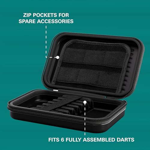 Target Darts Takoma XL Darts Wallet Case, Aqua – Holds 6 Darts, Protective EVA Holder with Double Zip Lock Pouches – Professional Dart Accessories - color: Aqua