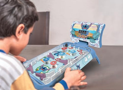 LEXiBOOK, Disney Stitch, Electronic Table Pinball, Action and Reflex Game for Children and Family, LCD Screen, Light and Sound Effects, Blue, JG610D - style: Disney Stitch