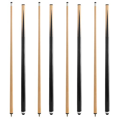 HMQQ Pool Cue Sticks – 42"/48"/58" Billiard Cues with 13mm Leather Tip – 17oz/18oz Standard or 20oz Heavy – Set of 2 or 4 – Durable 2-Piece Pool Sticks for Beginners, Adults, Home & Bar - size: 42" set of 4