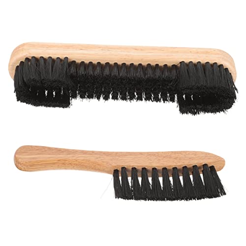 SUPVOX 2pcs Billiards Cleaning Brush Set Wooden Pool Table Sweeper Rail Brush for Dust Removal Essential Accessories for Pool Tables and Billiard Maintenance