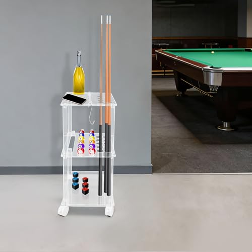 Pool Stick Holder Floor Stand, 10-Hole Acrylic Pool Cue Rack