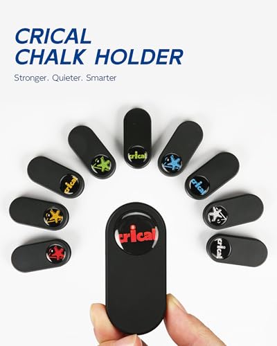 CRICAL Pool Cue Chalk Holder Magnetic Pool Chalk Holder Portable Billiard Holder Round - color: White