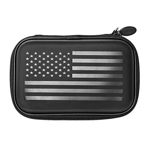 Casemaster American Flag Sentinel Hard Case Holds 6 Soft/Steel Tip & Accessories - color: Tactech Shell American Flag