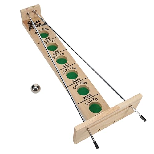 WE Games Shoot the Moon - Classic Solid Wood Rolling Ball Game for Family Fun & Skill Building, Enhances Social Skills, Patience & Perseverance - size: 1 unit