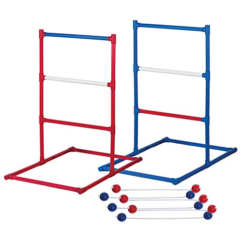 Franklin Sports Ladder Ball Set — Includes 2 Ladder Ball Targets with Weighted Bases and 6 Bolas — Ladder Golf Toss Outdoor Game For Beach or Backyard Fun — Professional, American, and Family Set Options - style: American