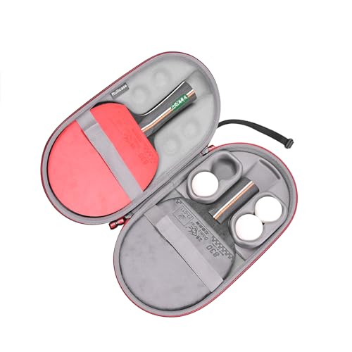Carrying Case for Ping Pong Paddles/Table Tennis Paddles/Racquet Cyber Shape Hexagon,Fits for 2 Paddles and 4 balls - color: Small Black
