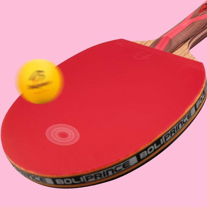 Ping Pong Paddles Set of 2, High Performance Professional Table Tennis Paddles, Carbon Fiber Table Tennis Racket Set, 7-Layer Bottom Plate, Competition Rubber - color: B