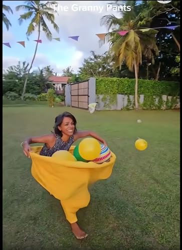 Granny Pants Yard Game with Balls Freaky Wonder Pant Giant Back Yard Outdoor Toss and Catch Ball Game Adults Family Garden Lawn Backyard Play Fun Games Summer Beach Party Camping Activities - color: Green