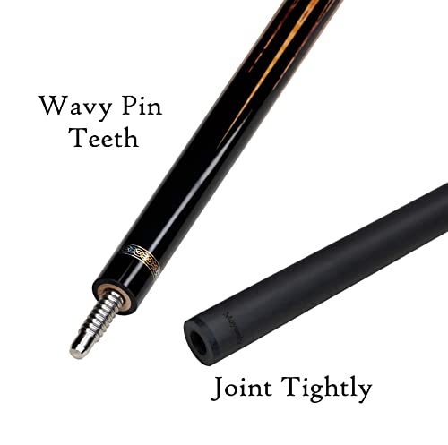 Carbon Fiber Pool Cue,11.8mm/12.5mm Low Deflection Cue Stick,Professional Pool Stick with Case - color: MF2, size: 12.5mm
