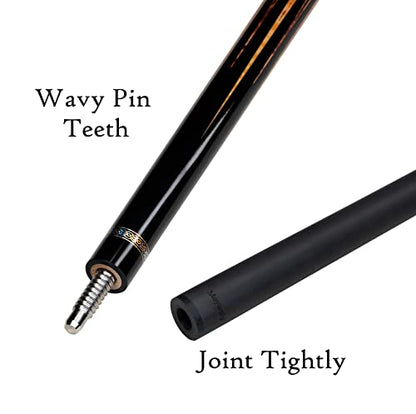 Carbon Fiber Pool Cue,11.8mm/12.5mm Low Deflection Cue Stick,Professional Pool Stick with Case - color: MF2, size: 12.5mm