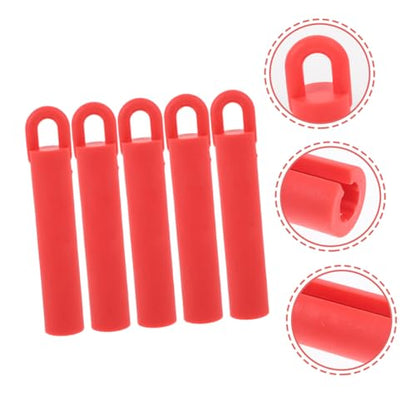 Beaupretty 10pcs Pool Cue Hanger Clips Billiard Cue Racks Red 11cm Wall-mounted Holder Universal Organizer for Game Room Storage