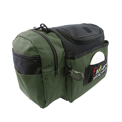 Fade Crunch Disc Golf Bag – Lightweight, Durable, and Insulated Shoulder Bag for All Skill Levels - Practice Bag - Lightweight Bag for night golf - color: Dark Green