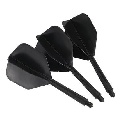 M METERXITY Integrated Dart Shaft and Flights-One Piece Dart Accessories Durable Anti-Fall Apply to Soft Tip Darts and Steel Tip Dart - color: Black