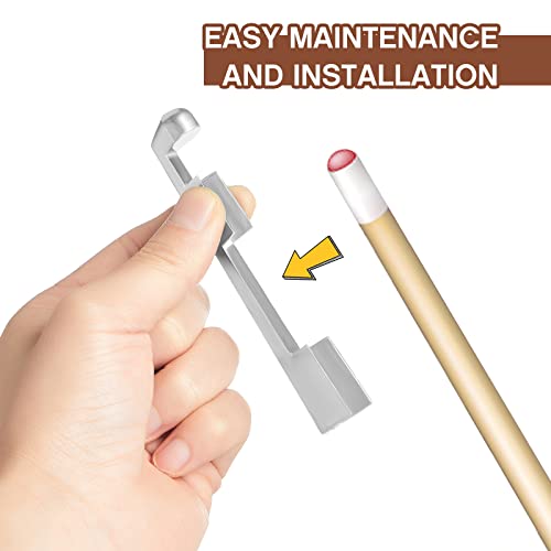 Funrous 3 Pieces Billiard Cue Clamp Pool Sticks Tip Clamp Stainless Steel Cue Stick Tip Repair Kit for Billiard Table Tips Replacement kit Accessories