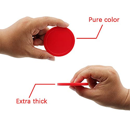 5 Pack Air Hockey Red Replacement, 2.5" in Diameter, Thicker Pucks for Game Tables, Accessories, Equipment
