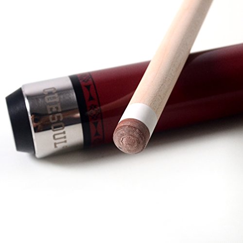 CUESOUL SOOCOO Series 58" 19oz Maple Pool Cue - color: Red, size: 11.5mm
