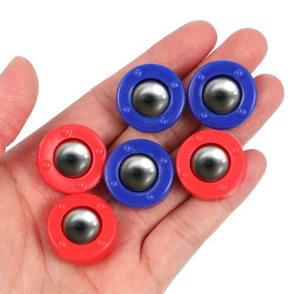 Abaodam 16Pcs Mini Shuffleboard Pucks for Tabletop Game, Replacement Shuffleboard Pucks and Rollers Set for Indoor, Curling Sliders Beads Game Equipment Accessories for Family Fun, 0.94 Inch