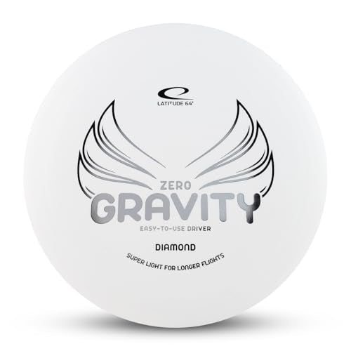 Latitude 64 Gravity Diamond Disc Golf Fairway Driver | Easy to Throw Disc Golf Driver for Beginners | Lightweight, Floating Plastic | High Glide w/Understable Flight | 120-130g - color: White